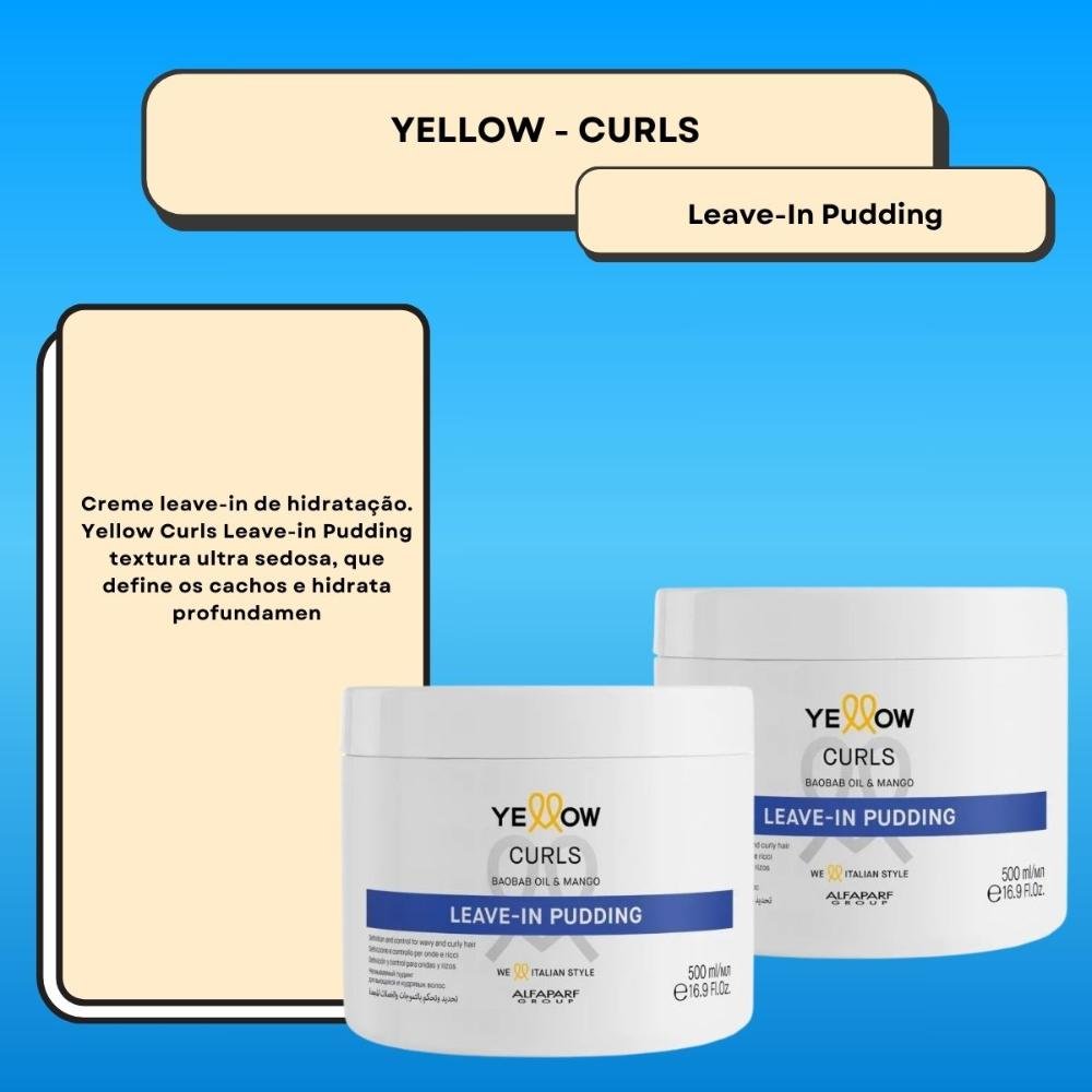 Alfaparf Yellow Curls Kit 2 Leave-in Pudding 500g ÚNICO 7