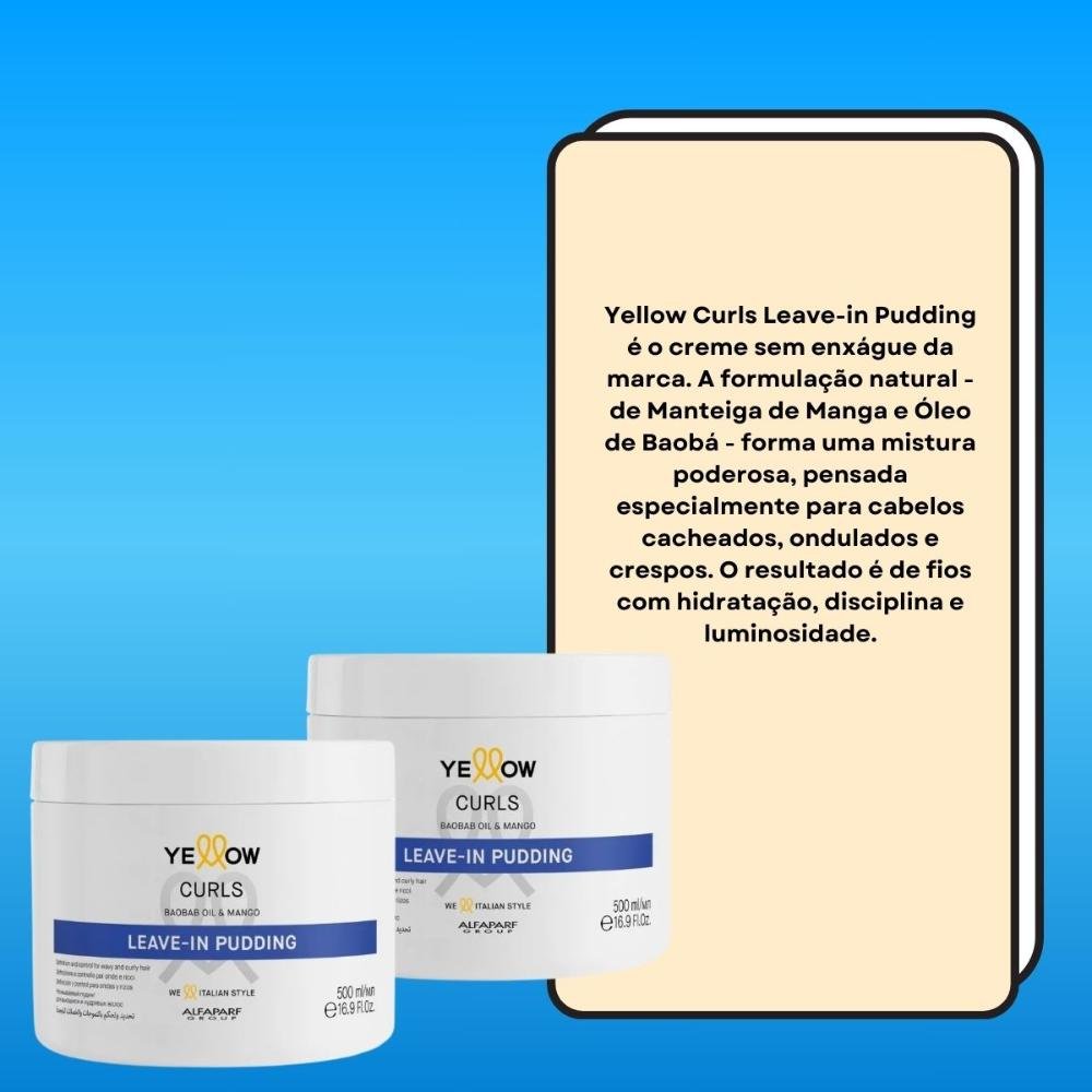 Alfaparf Yellow Curls Kit 2 Leave-in Pudding 500g ÚNICO 8