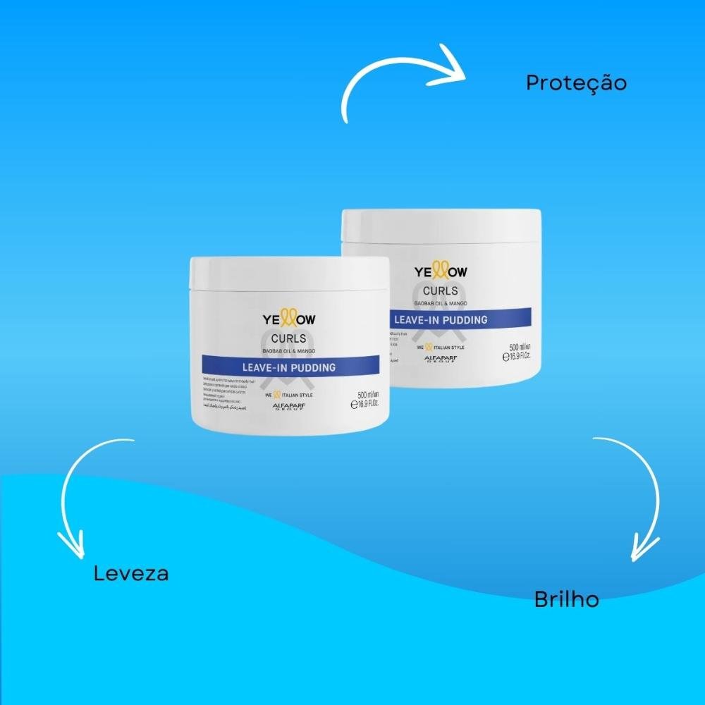 Alfaparf Yellow Curls Kit 2 Leave-in Pudding 500g ÚNICO 9