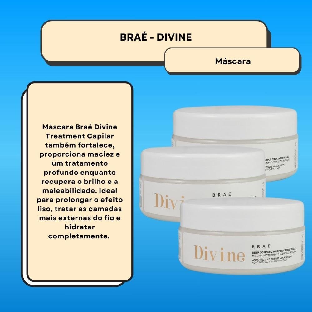 Kit Braé Divine 3 Máscara Capilar 200 g ÚNICO 2