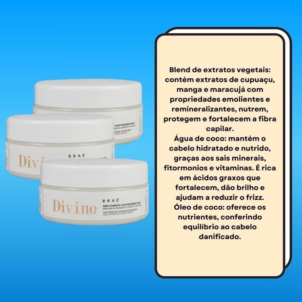 Kit Braé Divine 3 Máscara Capilar 200 g ÚNICO 3