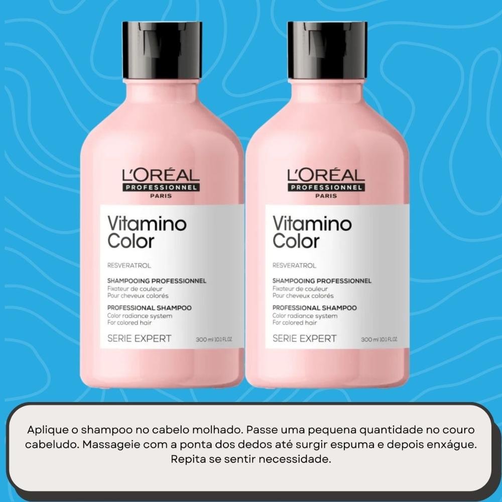 Kit Loreal Vitamino Color 2 Shampoo 300 ml ÚNICO 6