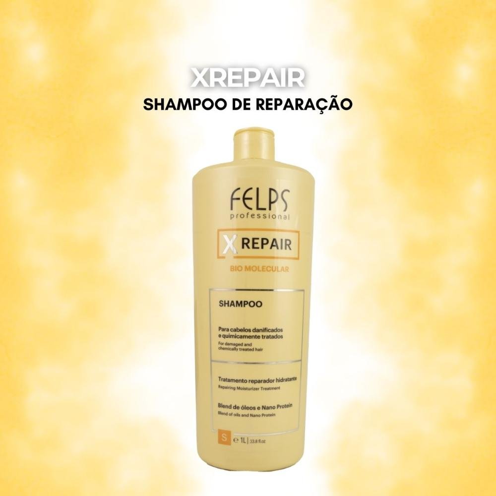 Shampoo Felps X Repair Bio Molecular 1 Litro 1L 3