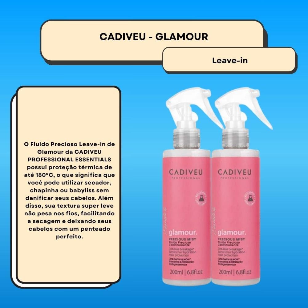 Cadiveu Profissonal Glamour Kit 2 Fluído Precioso 200ml ÚNICO 6