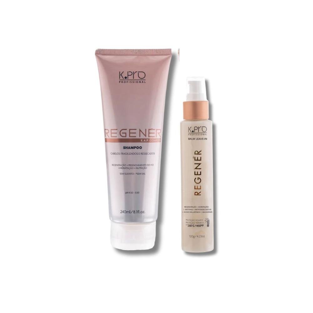 Kit K.Pro Regenér Shampoo 240 ml + Leave-In 120 g ÚNICO 5