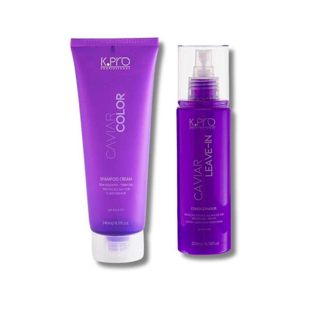 Kit K.Pro Caviar Color Shampoo 240 ml + Leave-in 200 ml ÚNICO 5