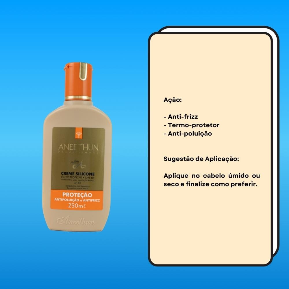 Leave-in Aneethun Linha A Creme de Silicone Proteçao 250 ml 250ml 3