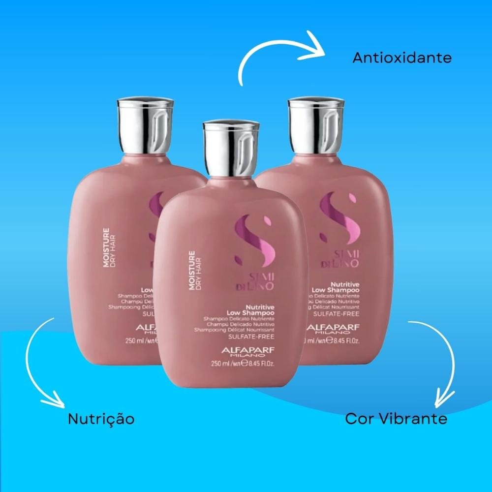 Alfaparf Semi Di Lino Moisture Nutritive Kit 3 Shampoo 250ml ÚNICO 7