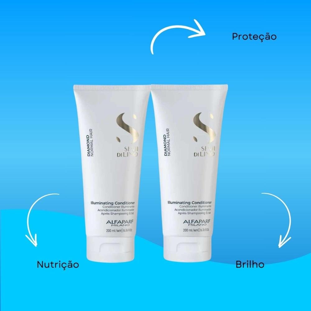 Alfaparf Semi Di Lino Diamond Kit 2 Condicionador 200ml ÚNICO 9
