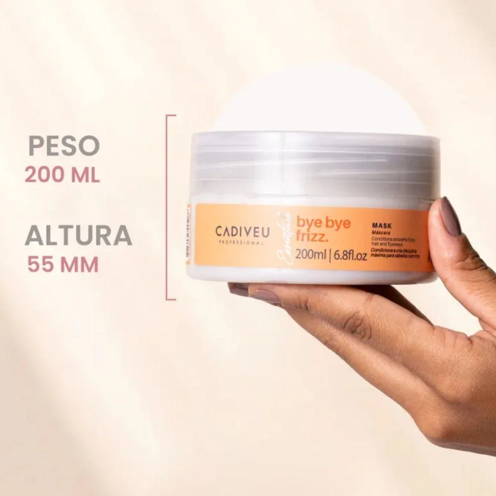 Cadiveu Bye Bye Frizz Mask Kit 3 Máscara Capilar 200ml ÚNICO 3