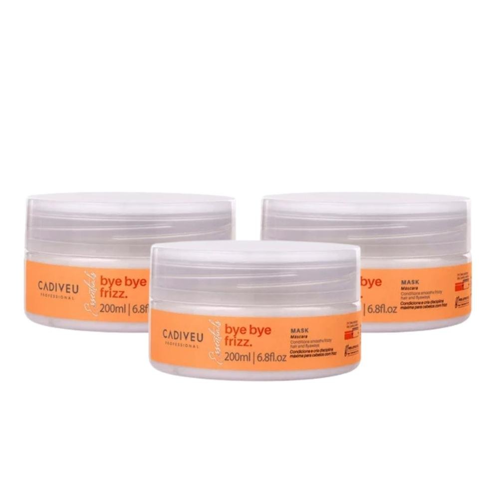 Cadiveu Bye Bye Frizz Mask Kit 3 Máscara Capilar 200ml ÚNICO 7