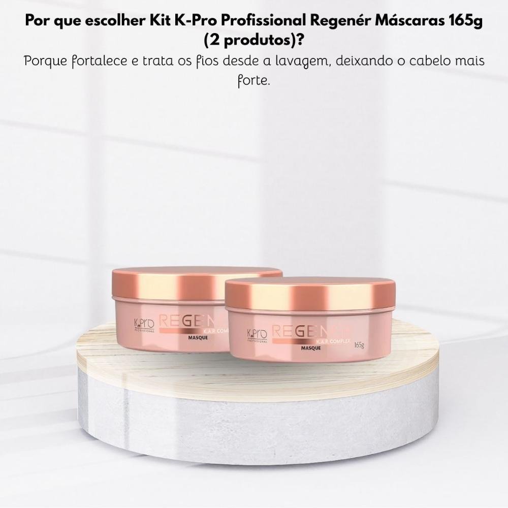 Kit K.Pro Regenér 2 Máscaras Capilares 165 g ÚNICO 5