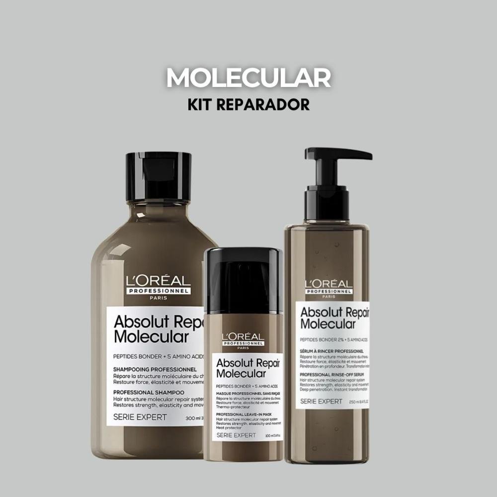 LOréal Professionnel Absolut Repair Molecular Kit Home Care (3 Produtos) ÚNICO 3