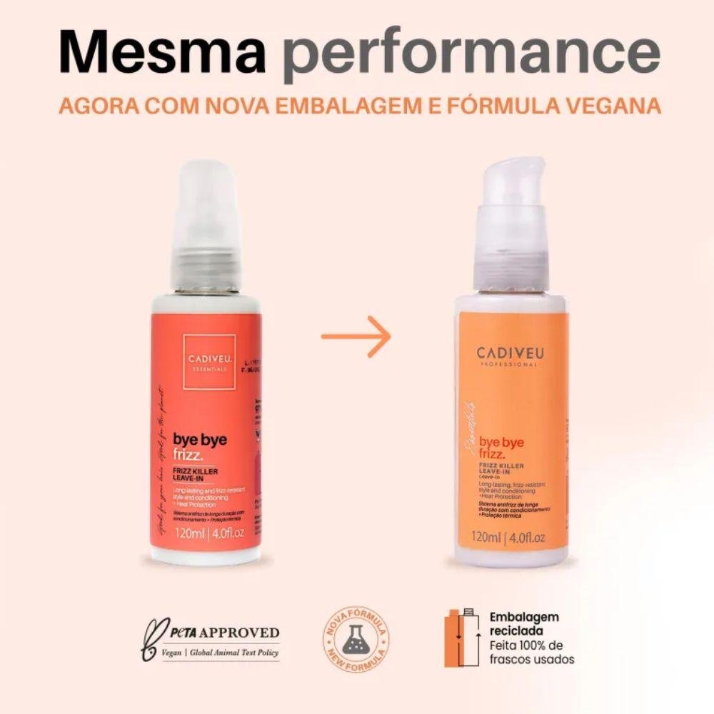 Cadiveu Bye Bye Frizz Killer Kit 2 Leave-In 120ml ÚNICO 2