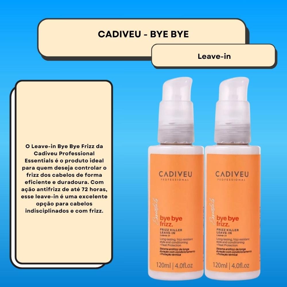 Cadiveu Bye Bye Frizz Killer Kit 2 Leave-In 120ml ÚNICO 7