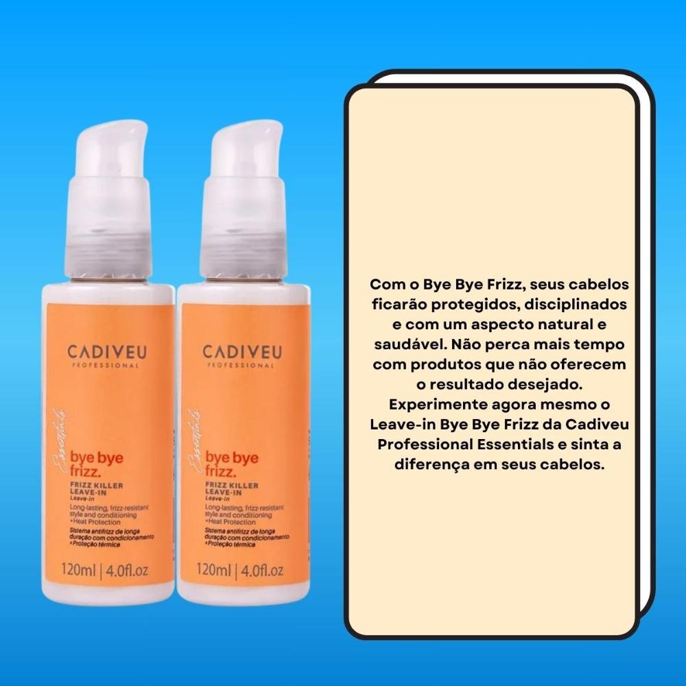 Cadiveu Bye Bye Frizz Killer Kit 2 Leave-In 120ml ÚNICO 8