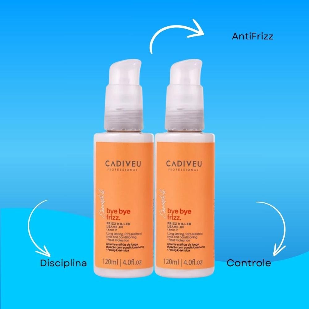 Cadiveu Bye Bye Frizz Killer Kit 2 Leave-In 120ml ÚNICO 9