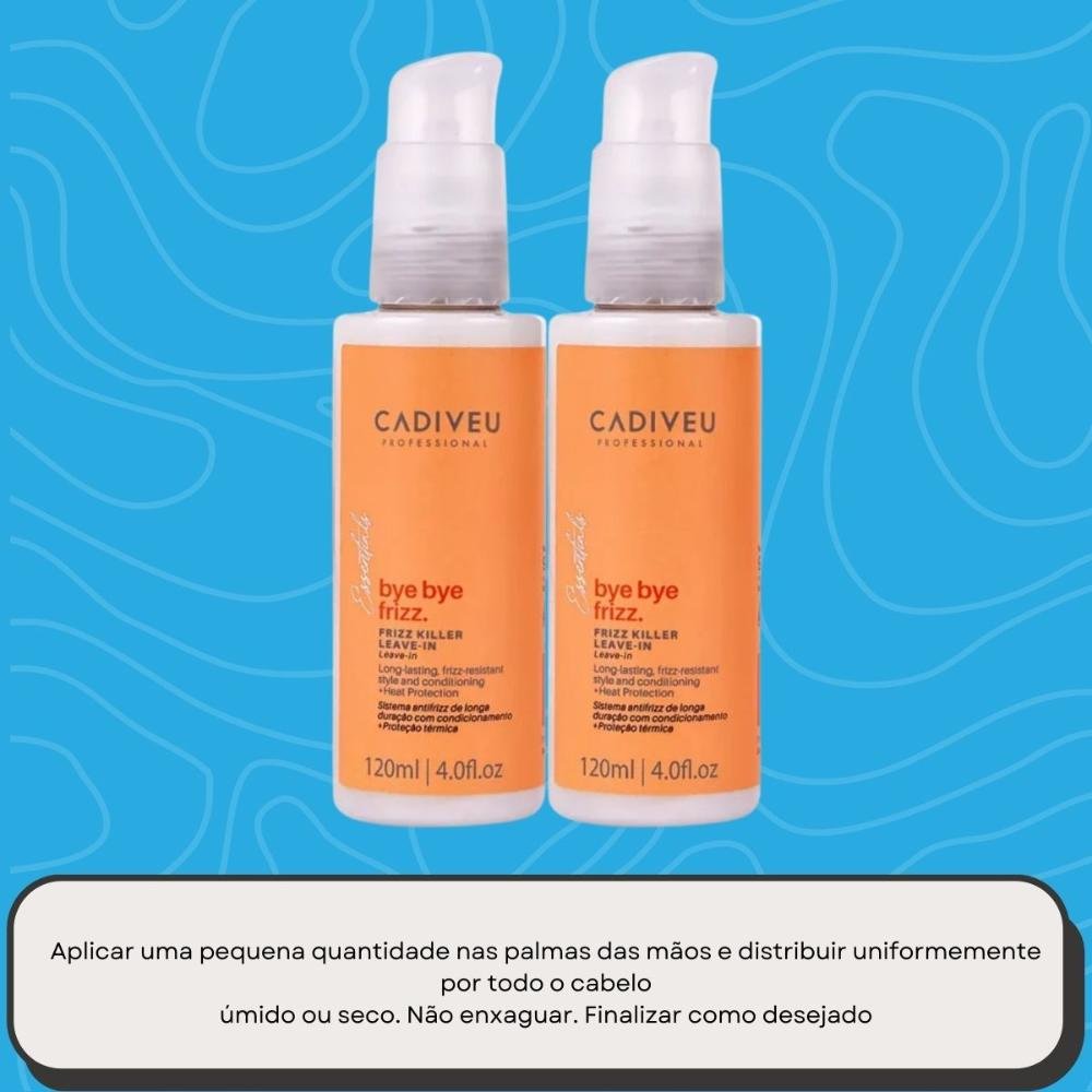 Cadiveu Bye Bye Frizz Killer Kit 2 Leave-In 120ml ÚNICO 10