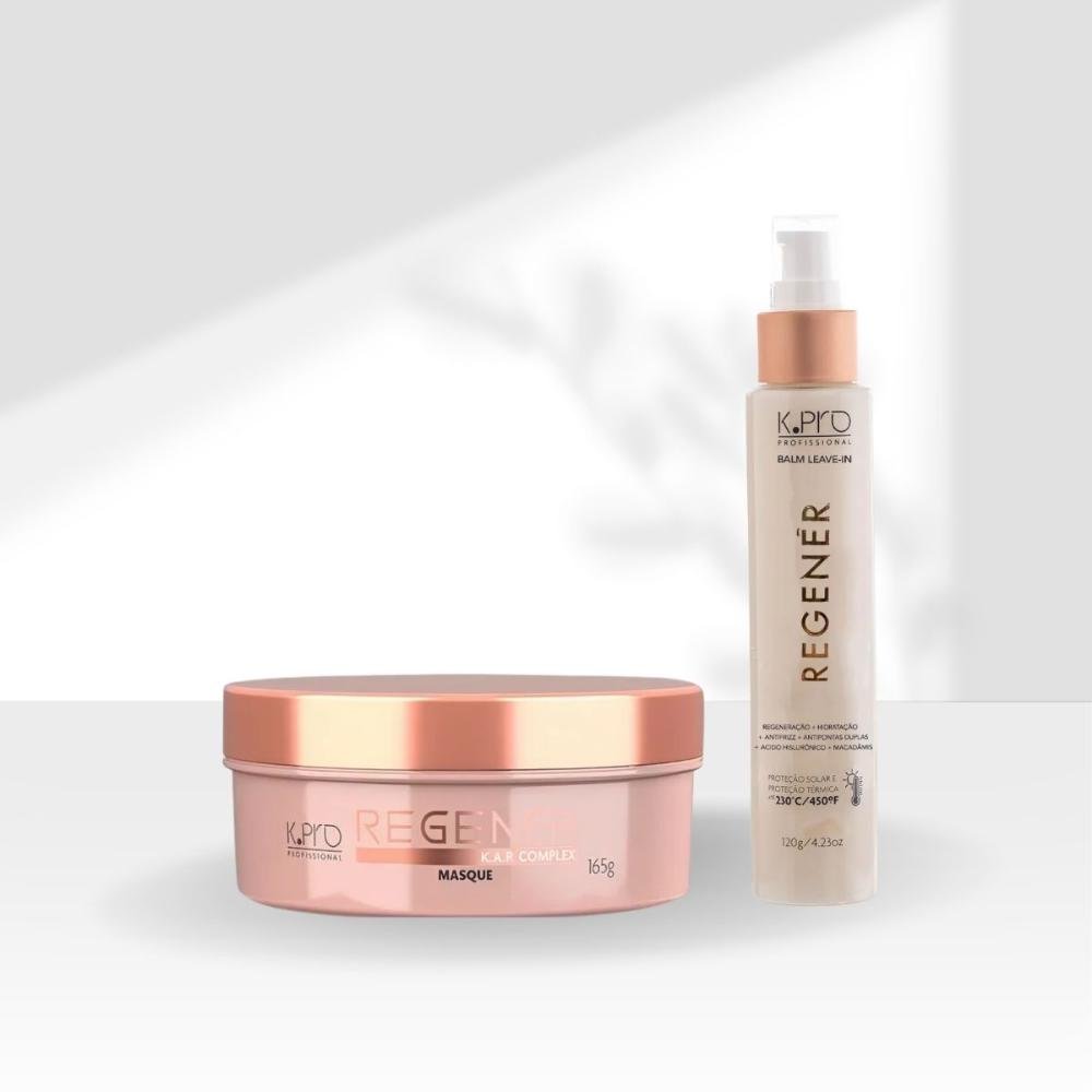 Kit K.Pro Regenér Máscara Capilar 165 g + Leave-In 120 g ÚNICO 4