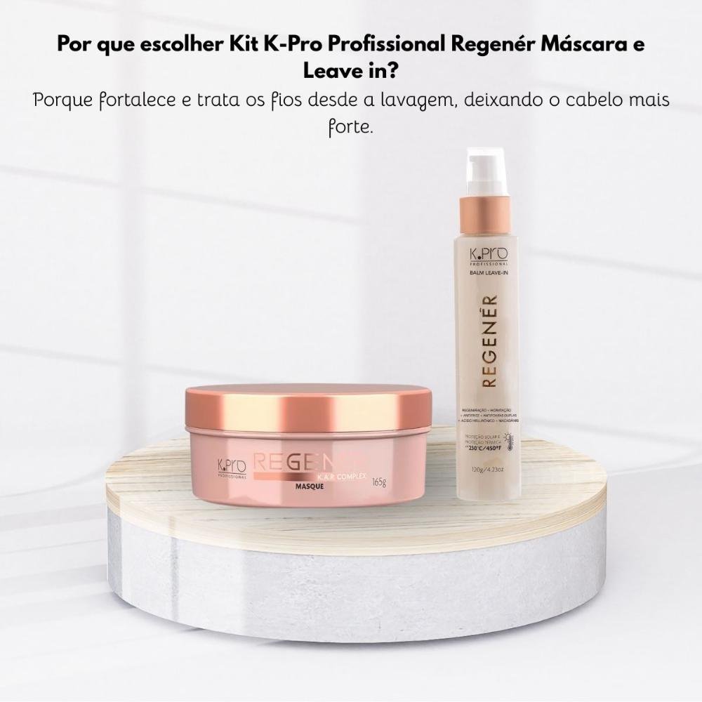 Kit K.Pro Regenér Máscara Capilar 165 g + Leave-In 120 g ÚNICO 5