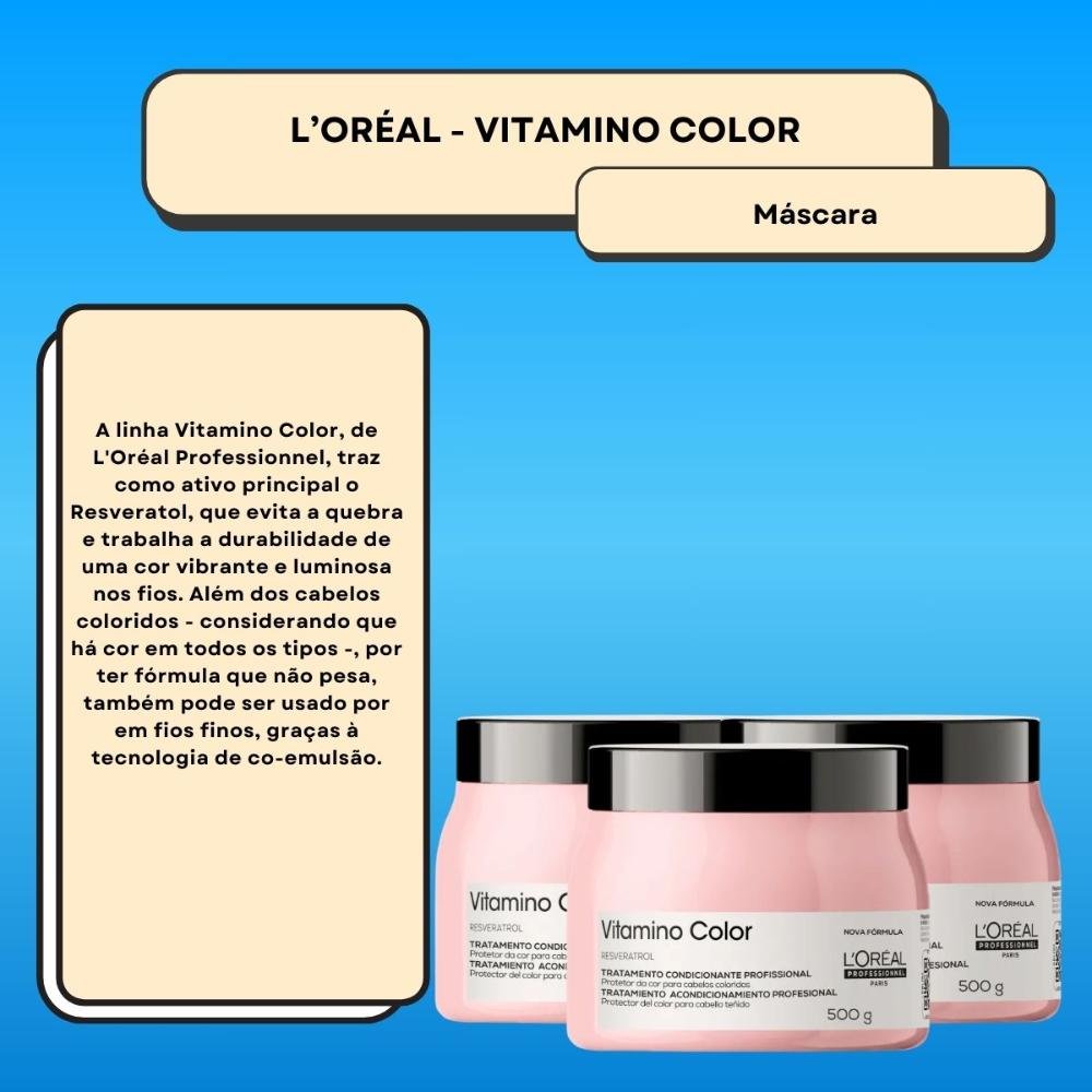L'Oréal Professionnel Vitamino Color Kit 3 Máscara 500g ÚNICO 2