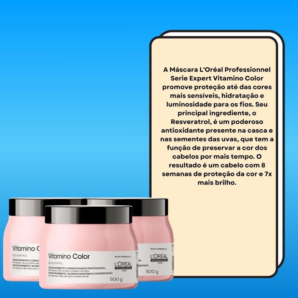 L'Oréal Professionnel Vitamino Color Kit 3 Máscara 500g ÚNICO 3