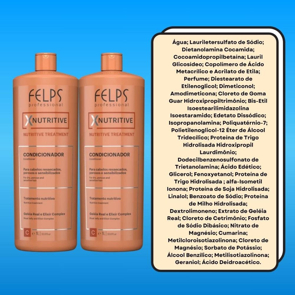 Felps XNutritive Kit 2 Condicionador 1L ÚNICO 3