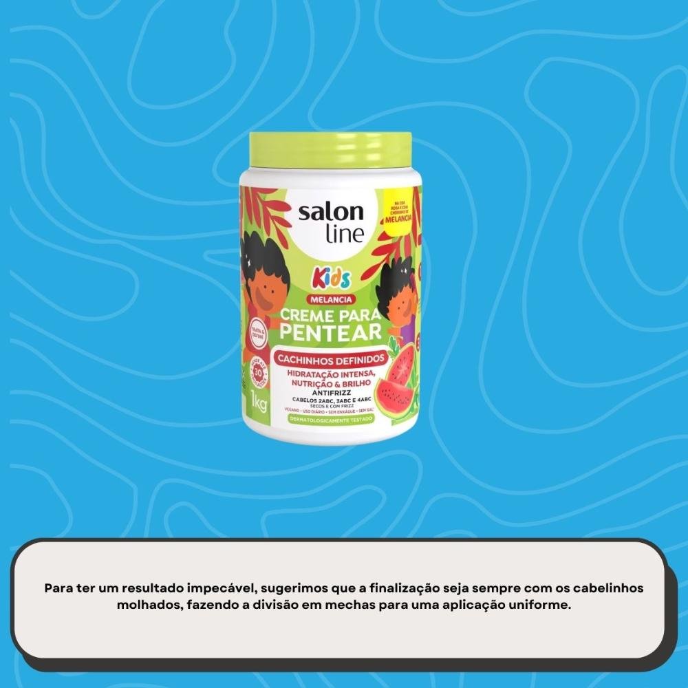 Salon Line Cachinhos Definidos Kids Creme Para Pentear 1kg 1kg 5