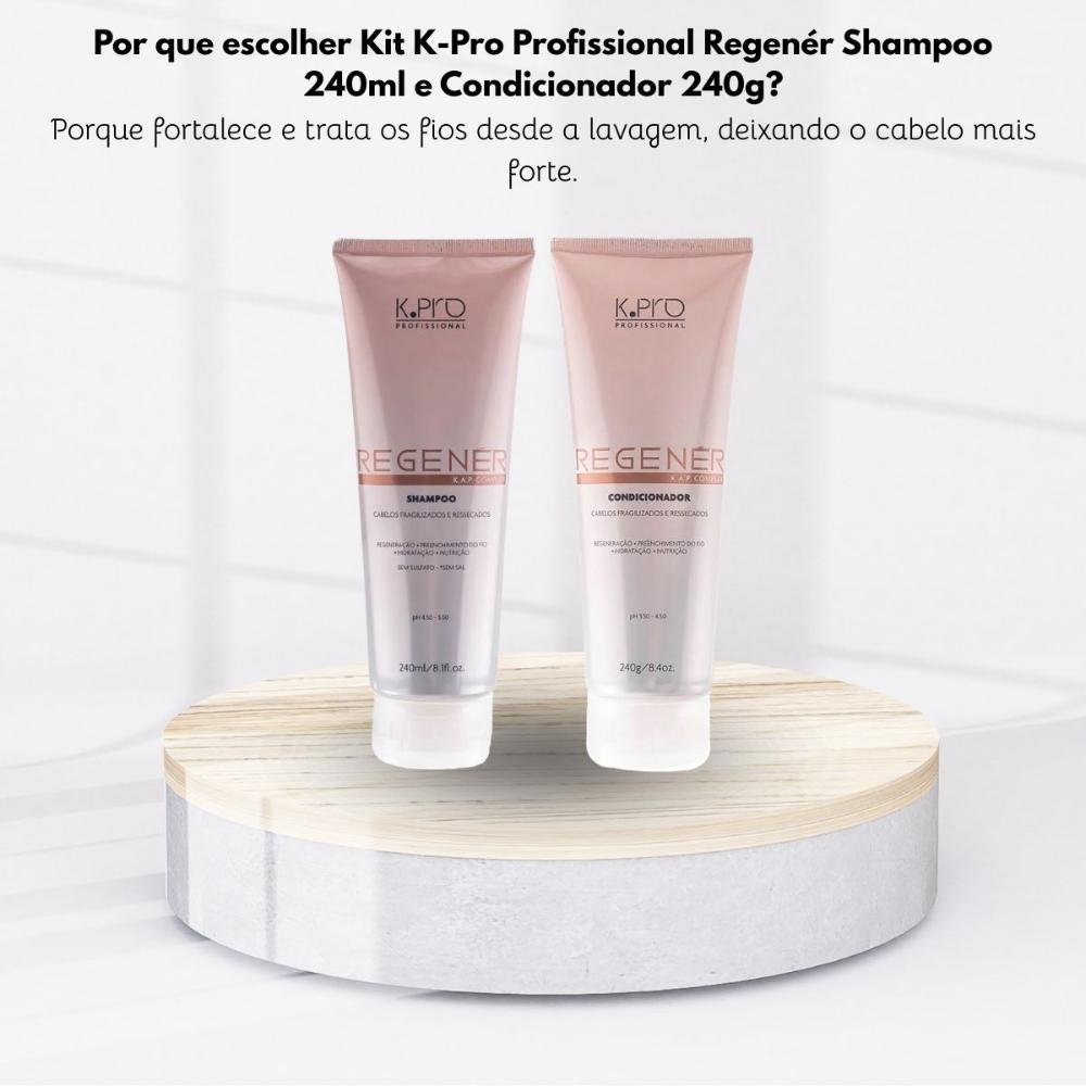 Kit K.Pro Regenér Shampoo + Condicionador 240 g ÚNICO 6