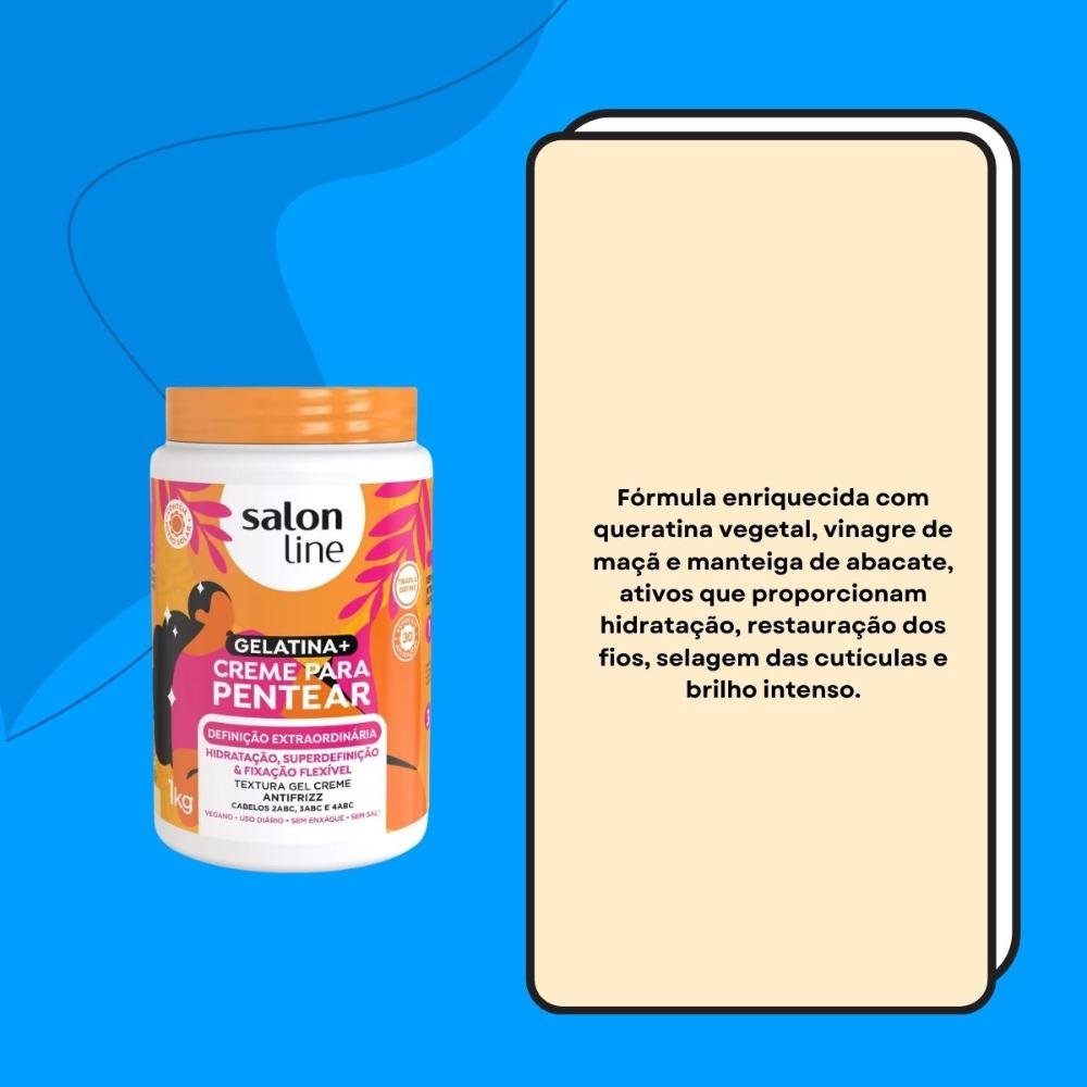 Creme de Pentear Salon Line Definição Extraordinária 1 Kg 1kg 3