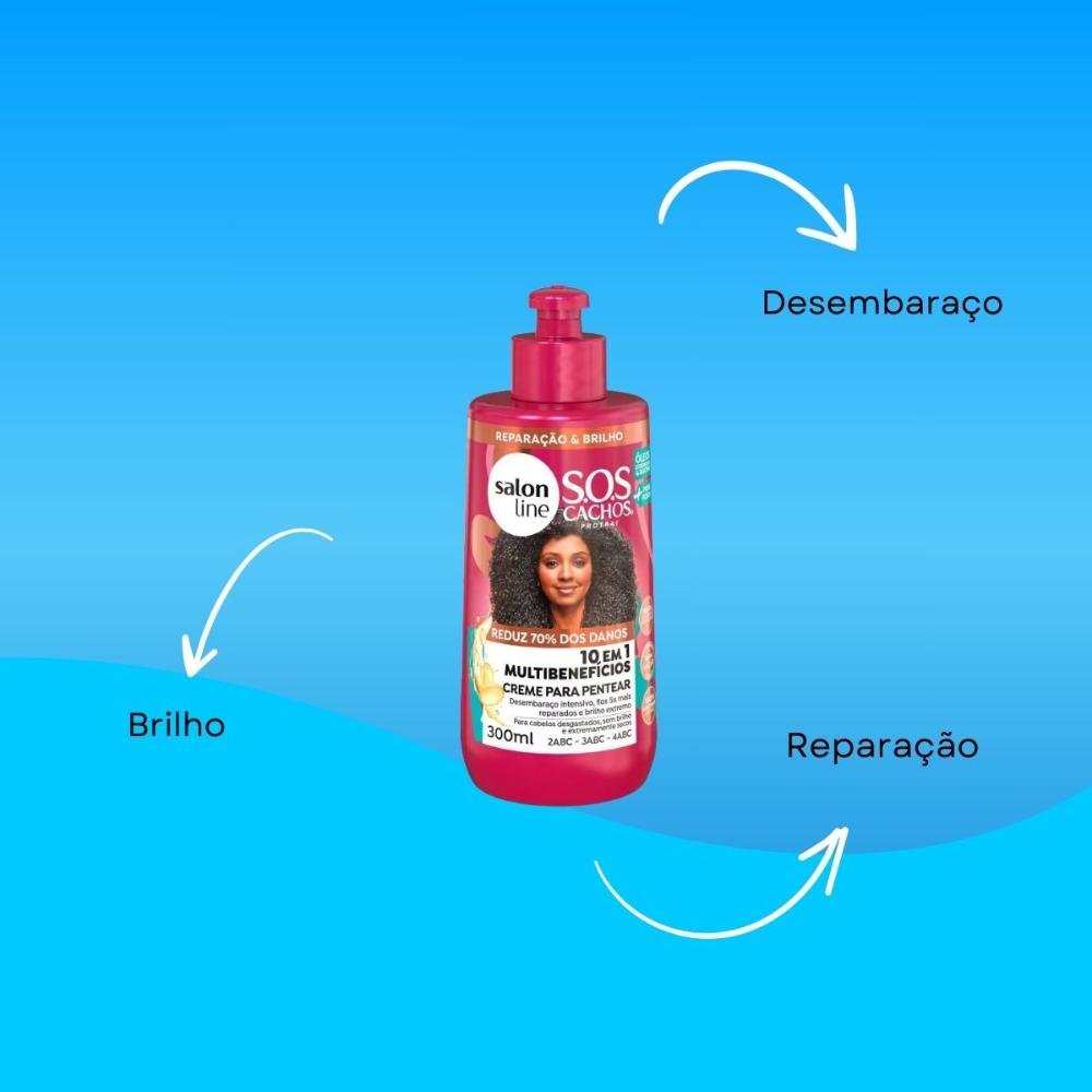 Salon Line SOS Cachos Multibenefícios Creme de Pentear 300ml 300ml 4
