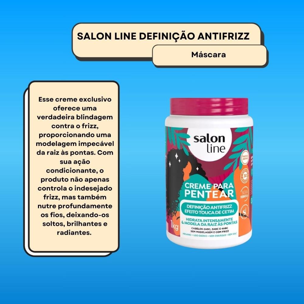 Salon Line Definição Antifrizz Creme Para Pentear 1kg 1kg 2