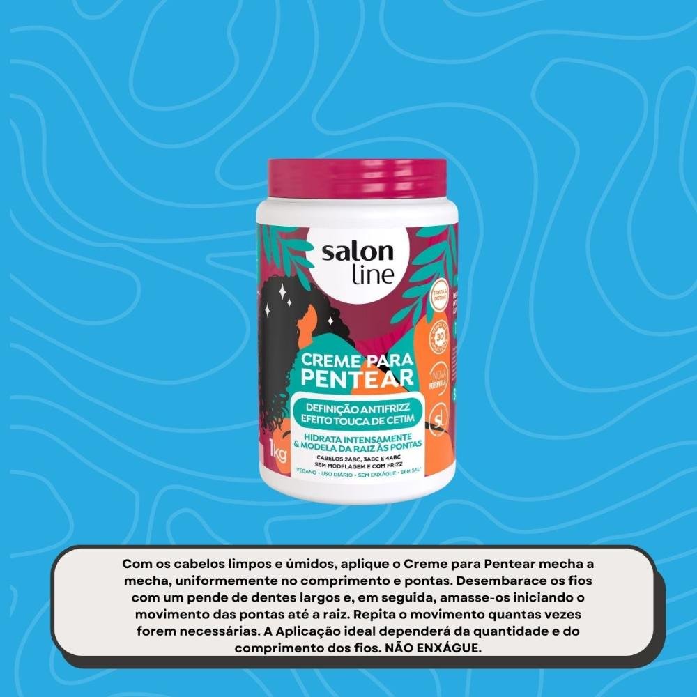 Salon Line Definição Antifrizz Creme Para Pentear 1kg 1kg 5