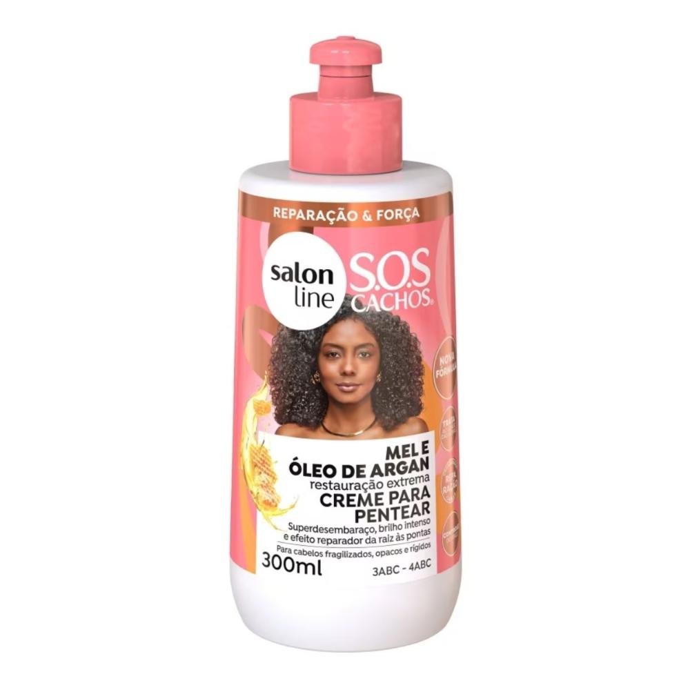 Salon Line SOS Cachos Óleo de Argan Creme Para Pentear 300ml 300ml 1