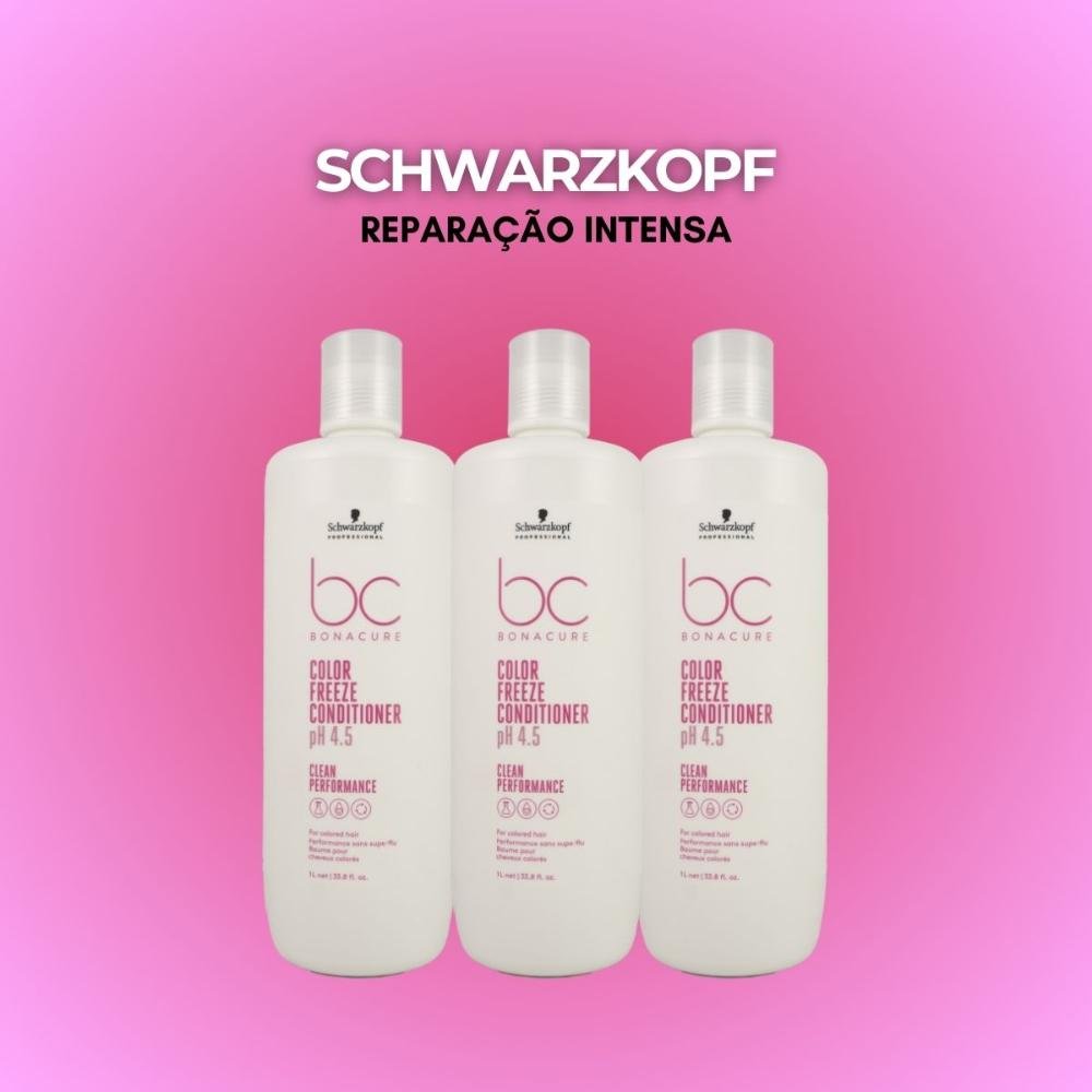 Schwarzkopf Color Freeze pH 4.5 Kit 3 Condicionador 1L ÚNICO 3