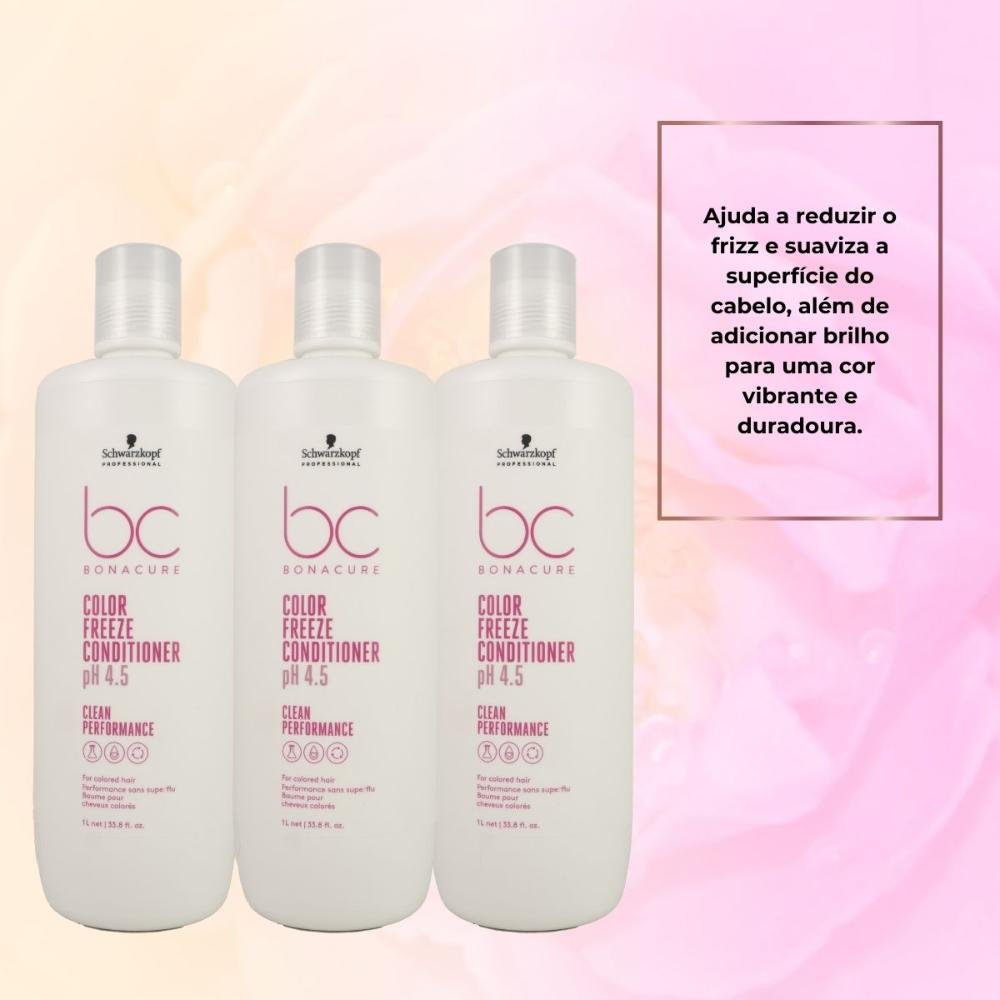 Schwarzkopf Color Freeze pH 4.5 Kit 3 Condicionador 1L ÚNICO 4