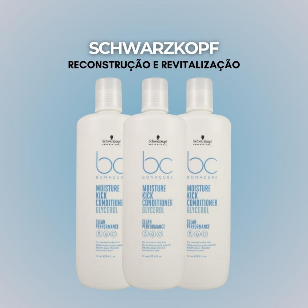 Schwarzkopf Moisture Kick Kit 3 Condicionador 1L ÚNICO 3