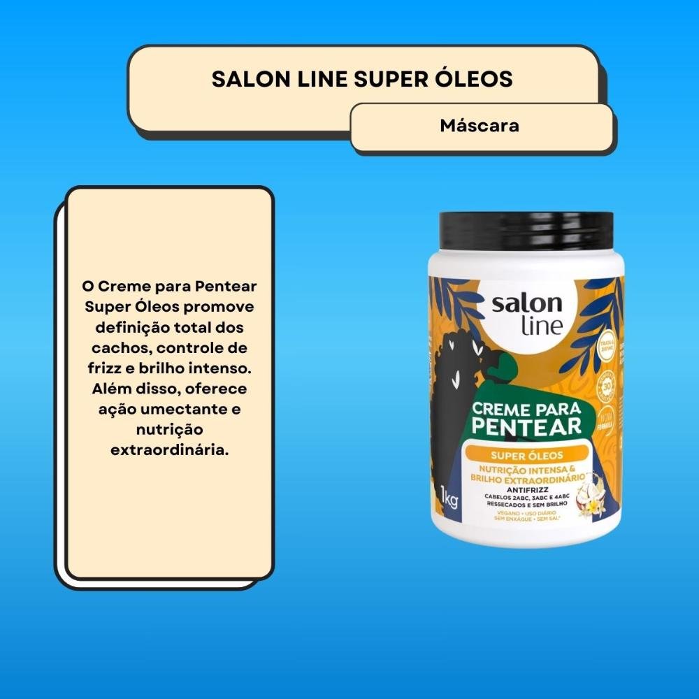Creme de Pentear Salon Line Super Oleos 1 Kg 1kg 2