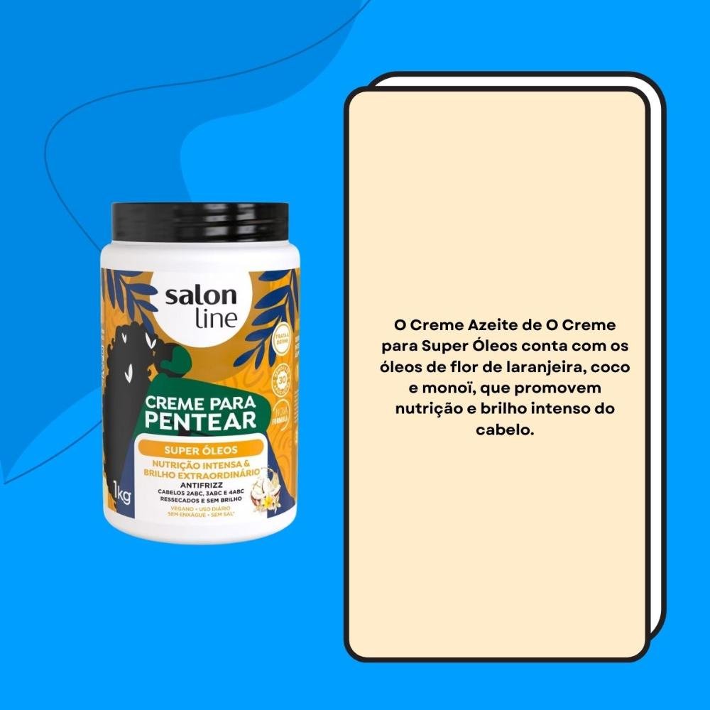 Creme de Pentear Salon Line Super Oleos 1 Kg 1kg 3
