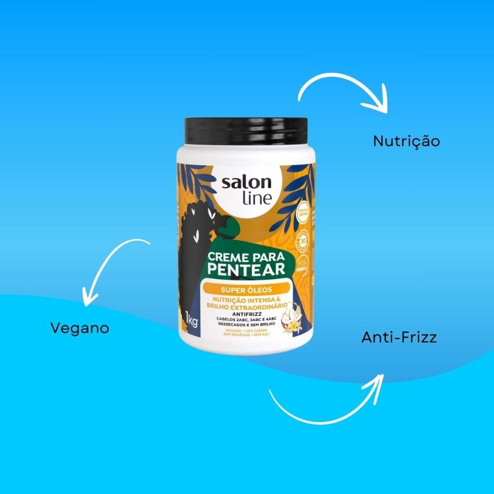 Creme de Pentear Salon Line Super Oleos 1 Kg 1kg 4