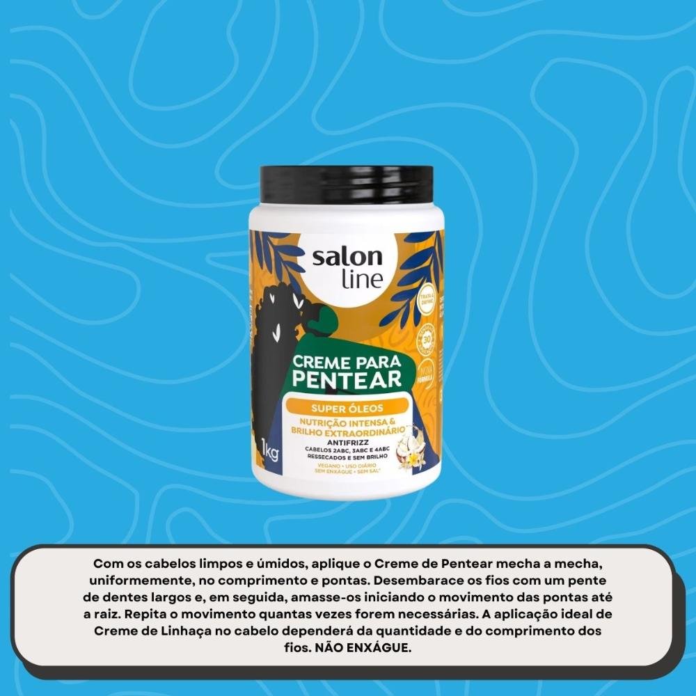 Creme de Pentear Salon Line Super Oleos 1 Kg 1kg 5