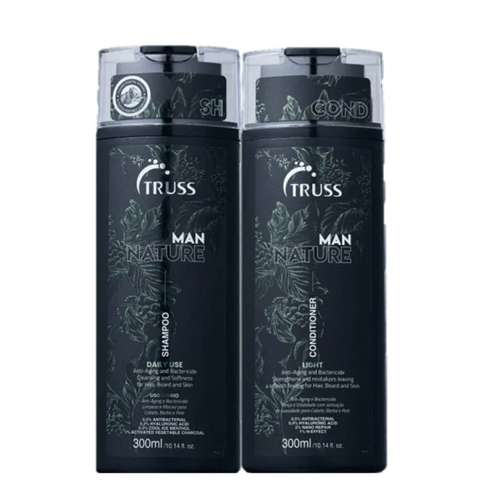 Truss Man Nature Shampoo 300ml + Condicionador 300ml ÚNICO 2