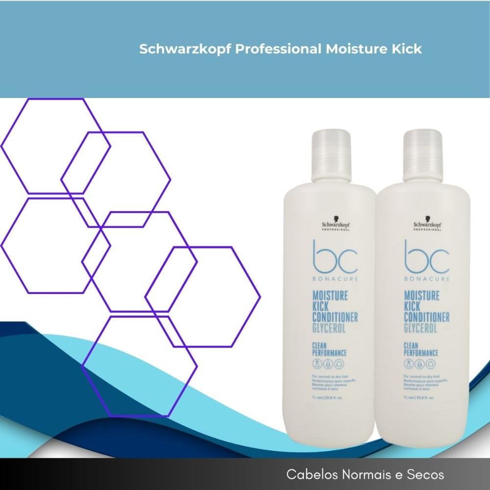 Schwarzkopf Moisture Kick Kit 2 Condicionador 1L ÚNICO 2