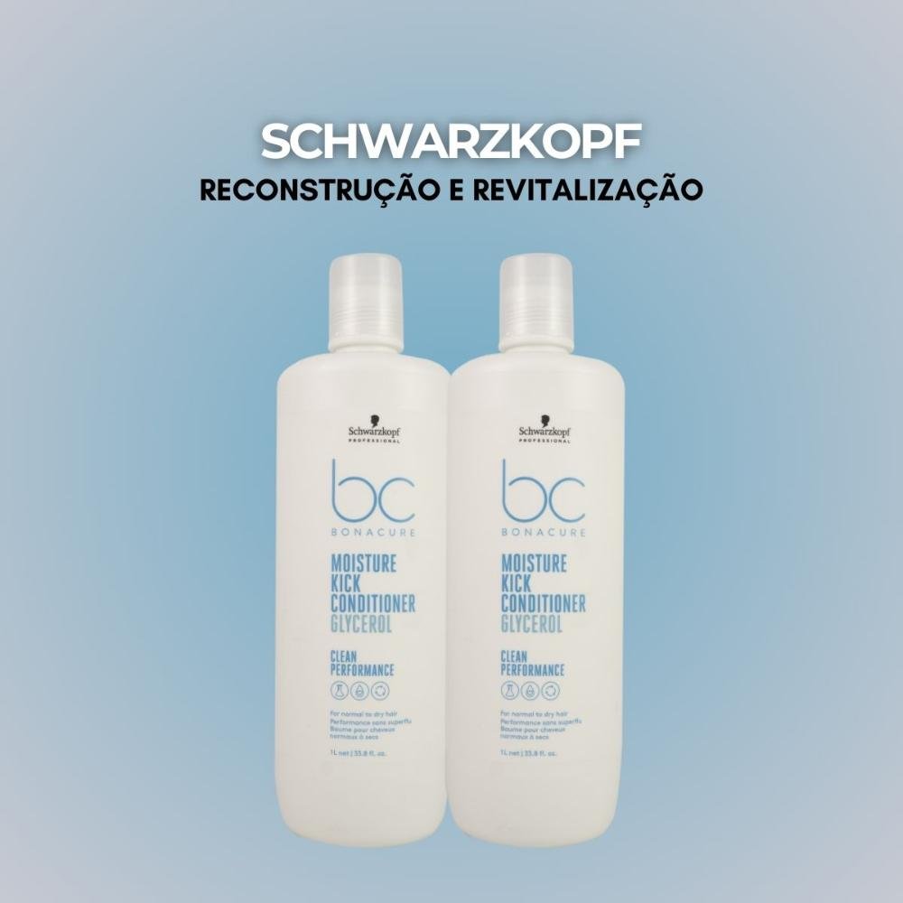 Schwarzkopf Moisture Kick Kit 2 Condicionador 1L ÚNICO 3