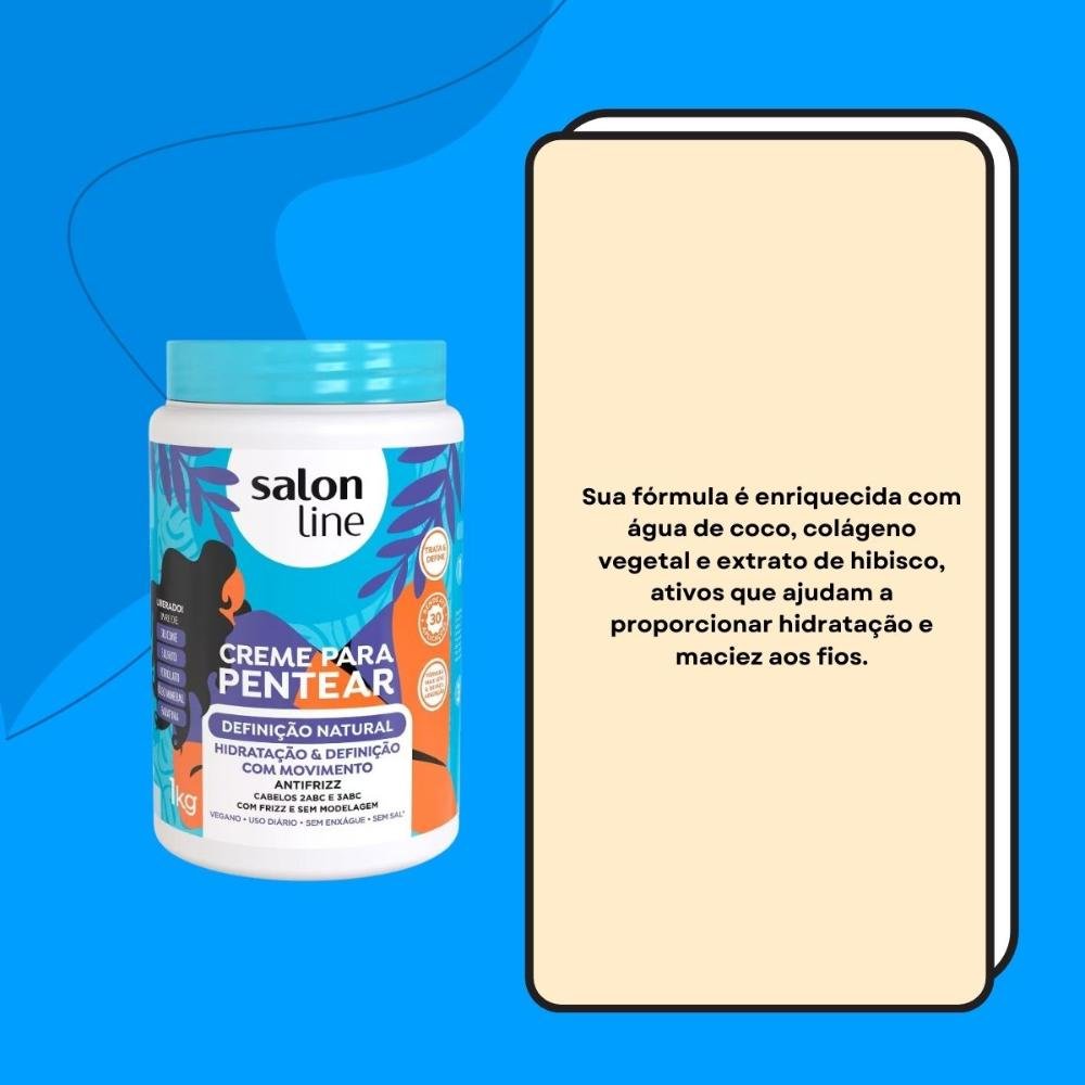 Creme de Pentear Salon Line Definição Natural 1 Kg 1kg 3