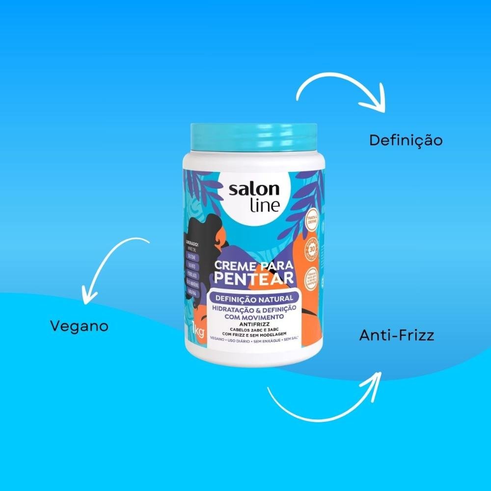 Creme de Pentear Salon Line Definição Natural 1 Kg 1kg 4
