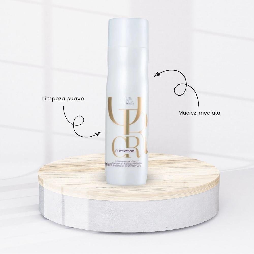 Kit Wella Oil Reflections Shampoo 250 ml + Oleo Light 100 ml + Máscara 500 ml ÚNICO 7