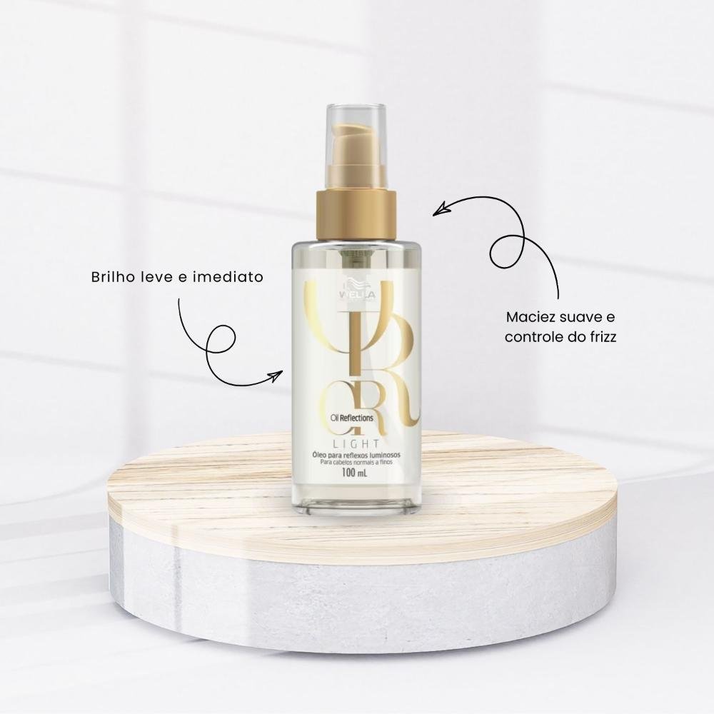 Kit Wella Oil Reflections Shampoo 250 ml + Oleo Light 100 ml + Máscara 500 ml ÚNICO 8