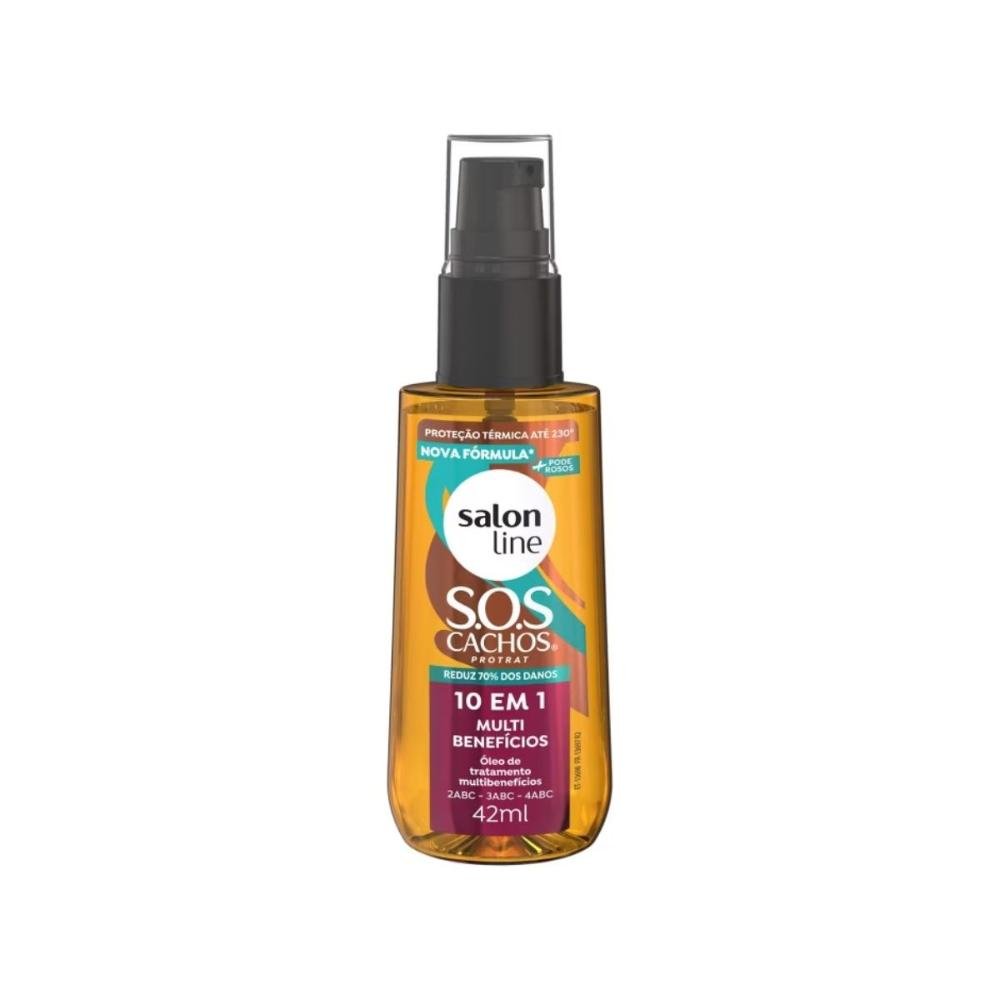 Oleo Salon Line SOS Cachos 10 em 1 Multibenefícios para Cabelo Cacheado 42 ml