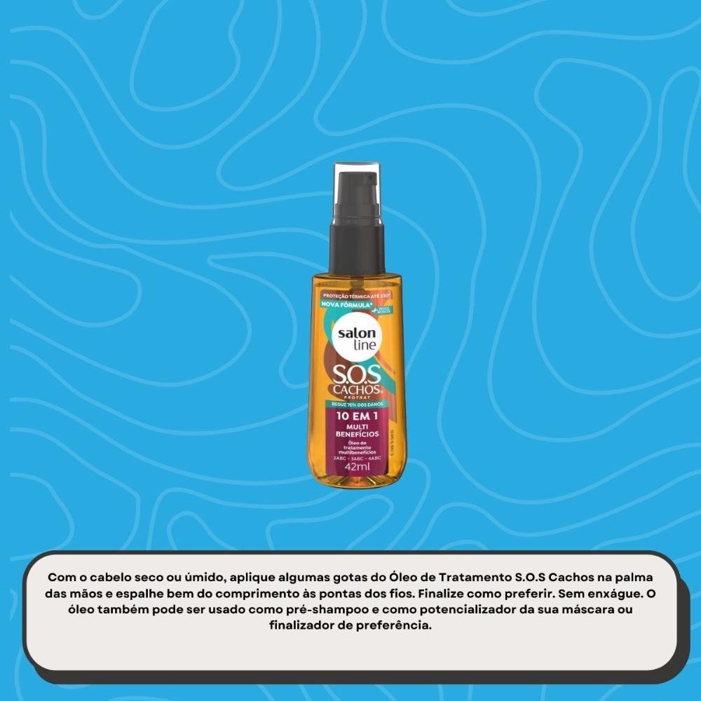 Oleo Salon Line SOS Cachos 10 em 1 Multibenefícios para Cabelo Cacheado 42 ml 42ml 5